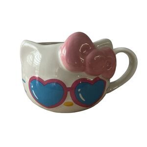 NEW Sanrio 2024 Hello Kitty Coffee Mug with‎ Sunglasses & Bow 🕶️🎀 20 oz.